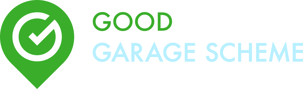 Good Garage Scheme certification logo showing a circular badge with the words Good Garage Scheme; displayed as a small membership badge in the about section indicating trustworthiness and professional endorsement